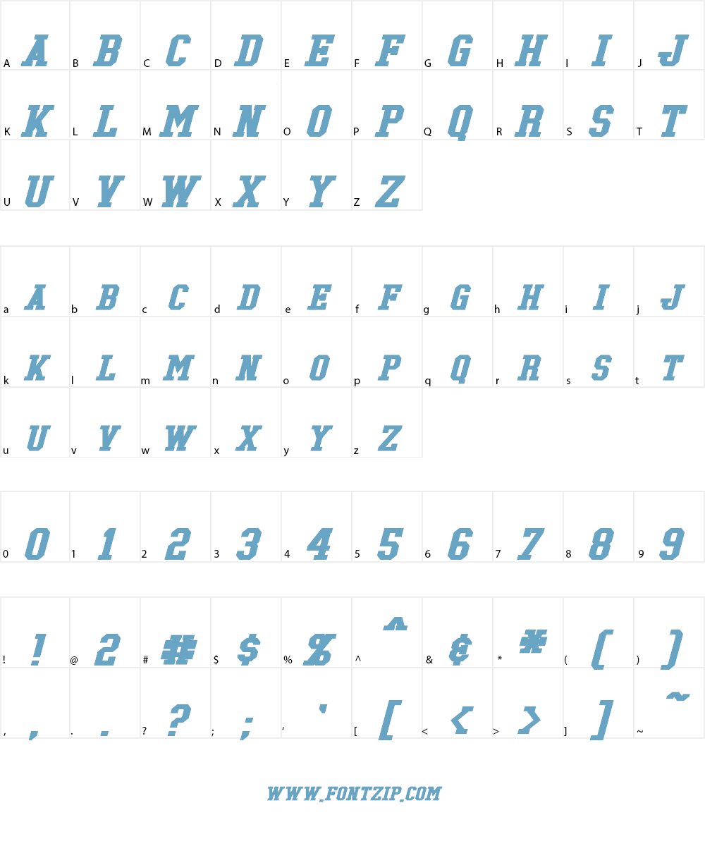Tonopah Font Character